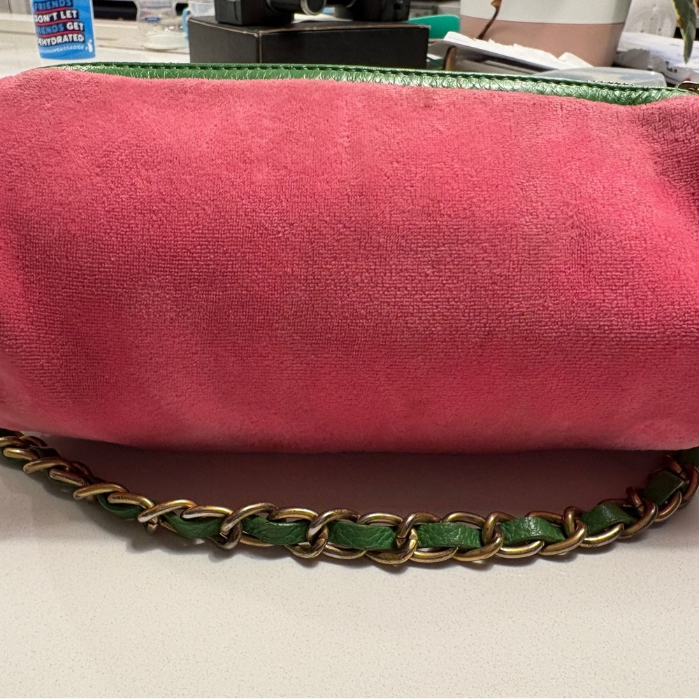 Juicy Couture Velour Pink and Green Women's Bag - Picture 4 of 11